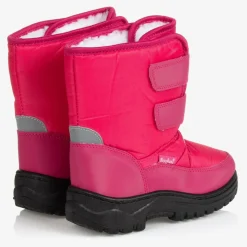Pink Velcro Snow Boots