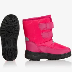 Pink Velcro Snow Boots
