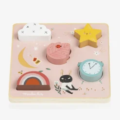 Pink Wooden Sensory Puzzle (20cm)