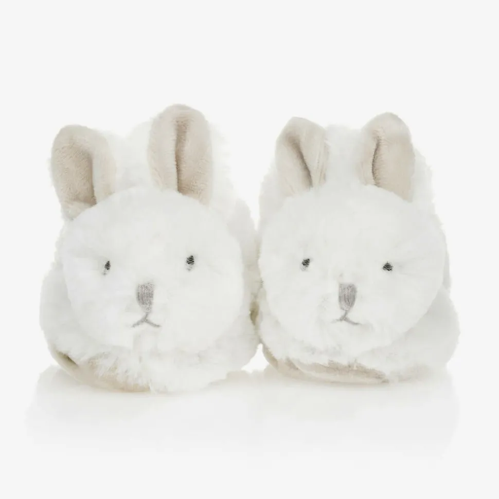 Plush Rattle Baby Slippers
