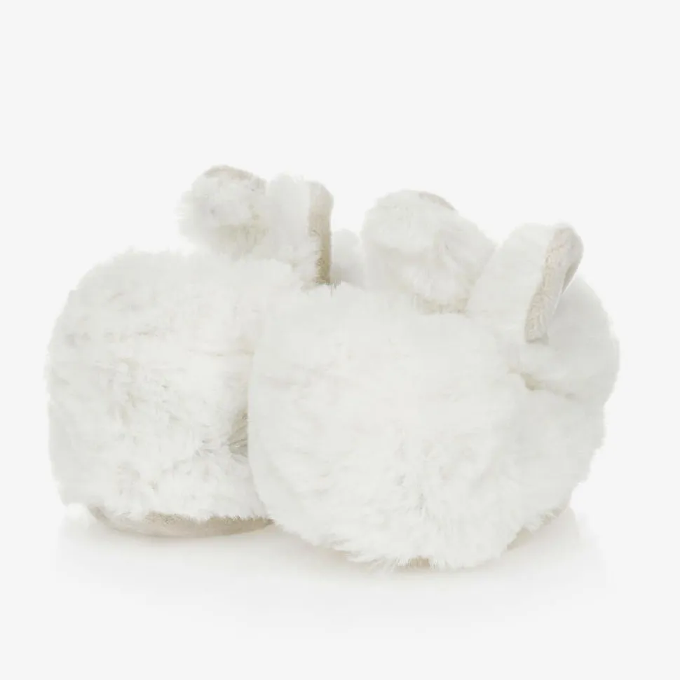 Plush Rattle Baby Slippers