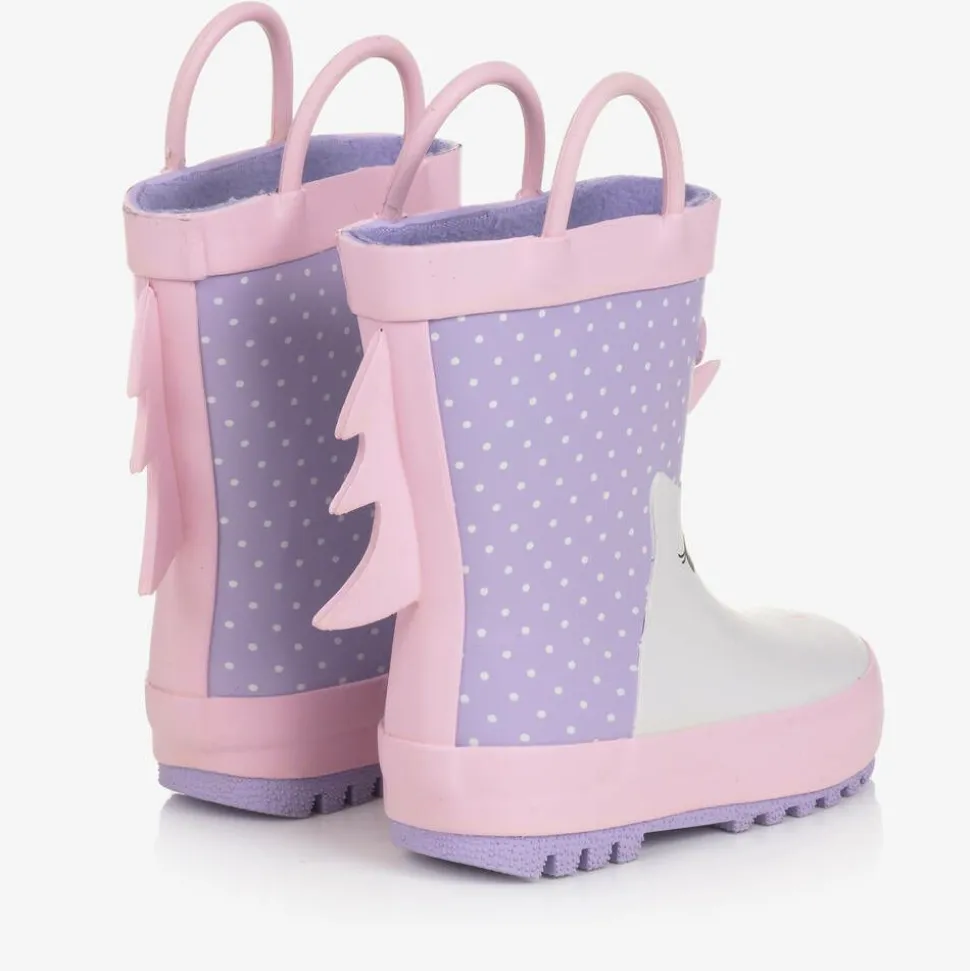 Purple & Pink Unicorn Rain Boots