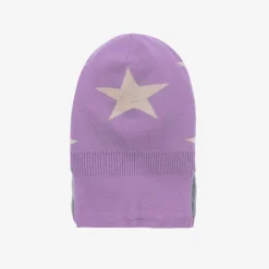 Purple Knitted Star Balaclava