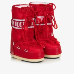 Red & White Icon Snow Boots