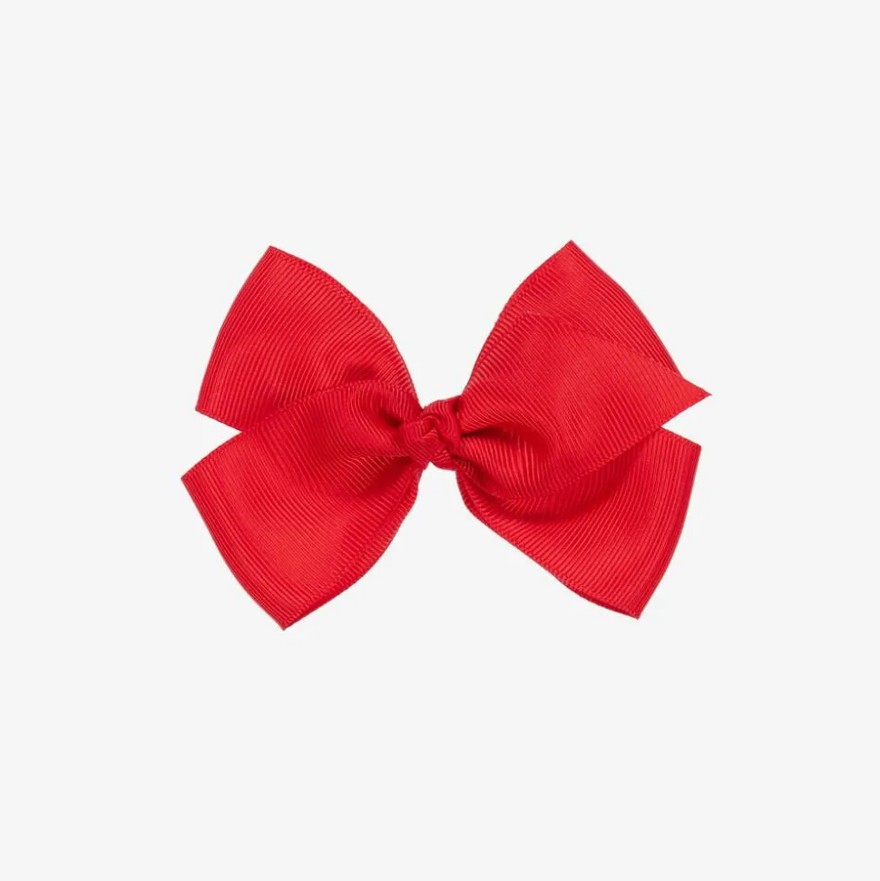 Red Bow Hair Clip (10cm)