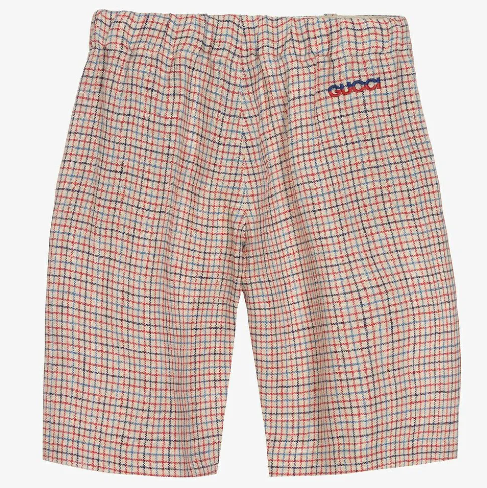 Red Check Bermuda Shorts
