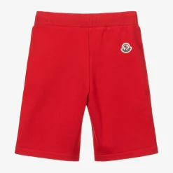 Red Cotton Logo Shorts