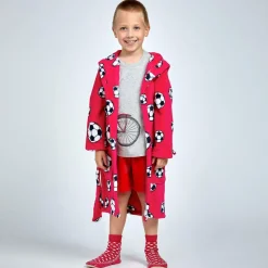 Red Football Fleece Dressing Gown