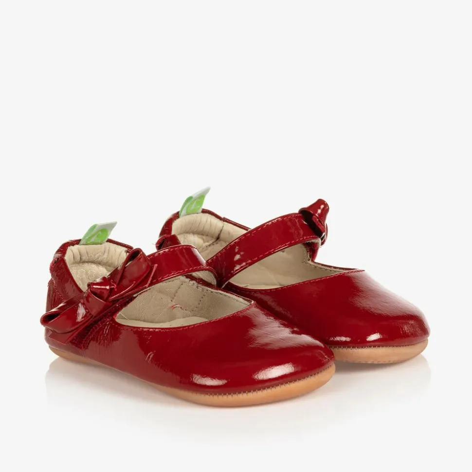 Red Leather Baby Shoes