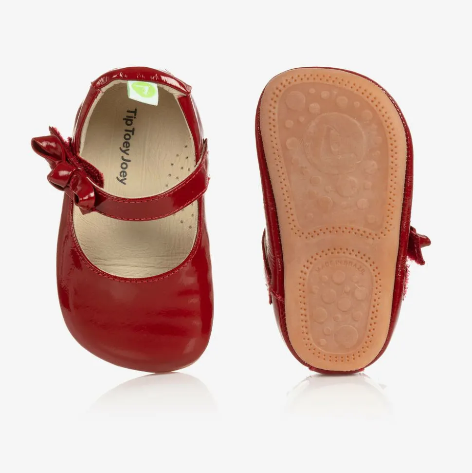 Red Leather Baby Shoes