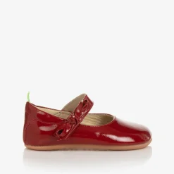 Red Leather Baby Shoes