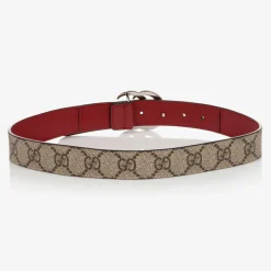 Red Leather GG Belt