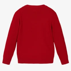Red Merino Wool Gingerbread Sweater