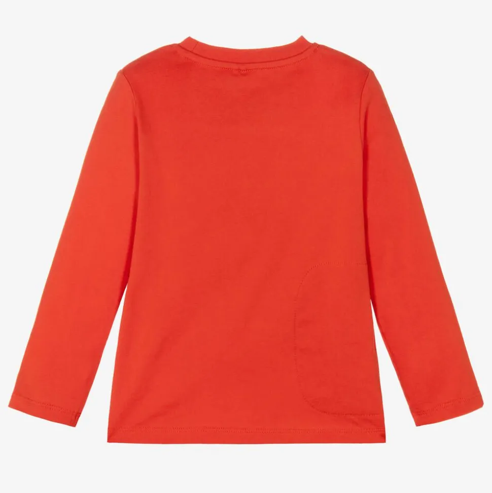 Red Organic Cotton Snowman Top