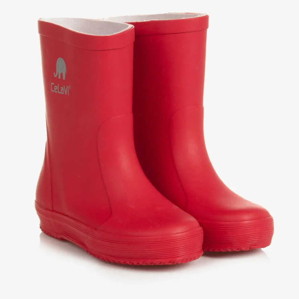 Red Rubber Rain Boots