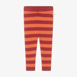 Red Stripe Cotton & Cashmere Knit Leggings