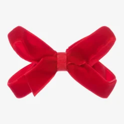 Red Velvet Bow Clip (7cm)