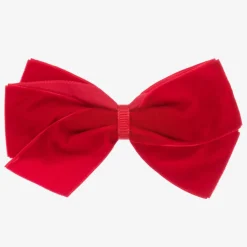 Red Velvet Bow Clip (12cm)