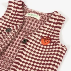 Red Wool & Organic Cotton Waistcoat