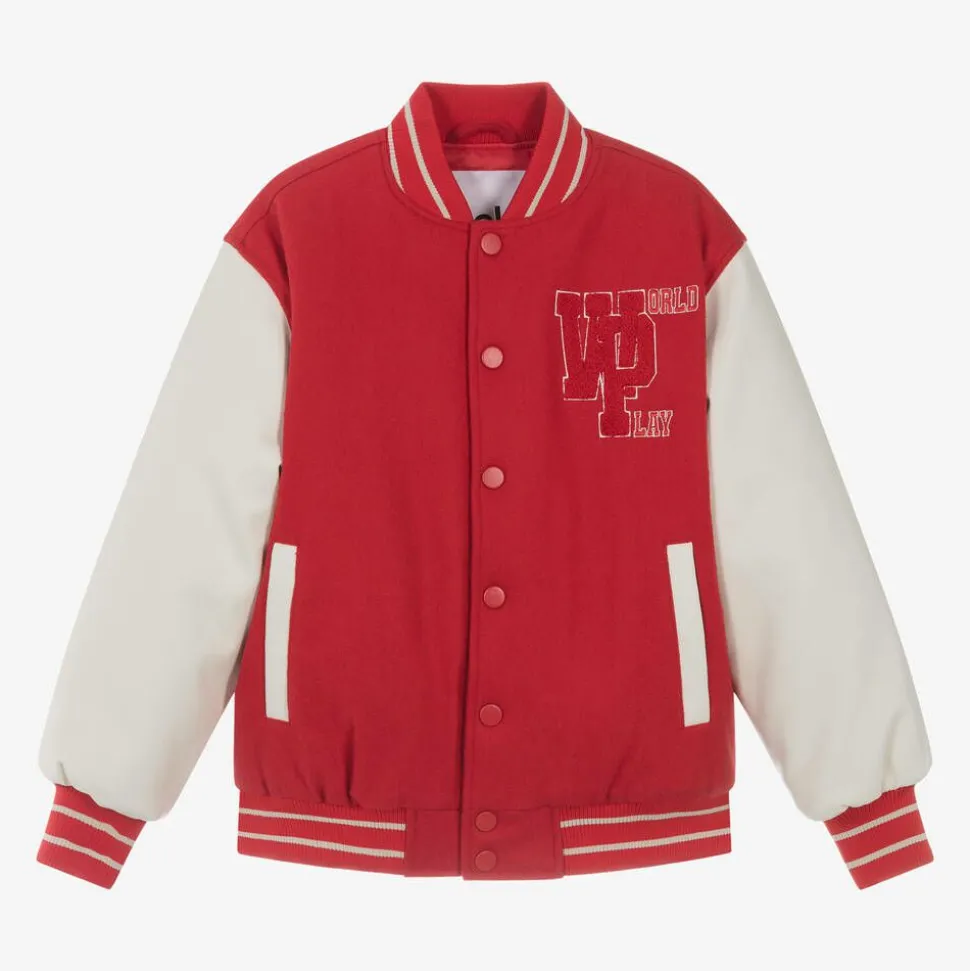 Red Wool Varsity Jacket