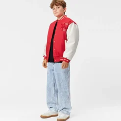 Red Wool Varsity Jacket