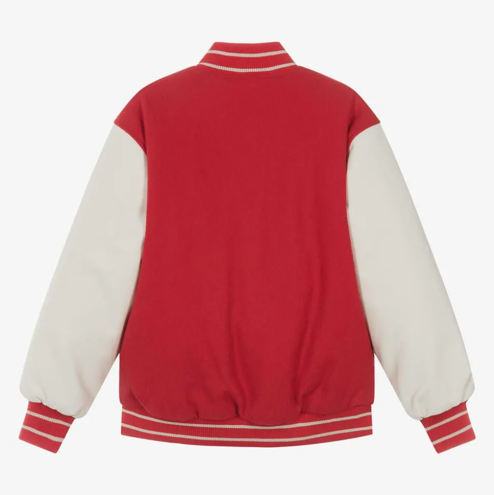 Red Wool Varsity Jacket