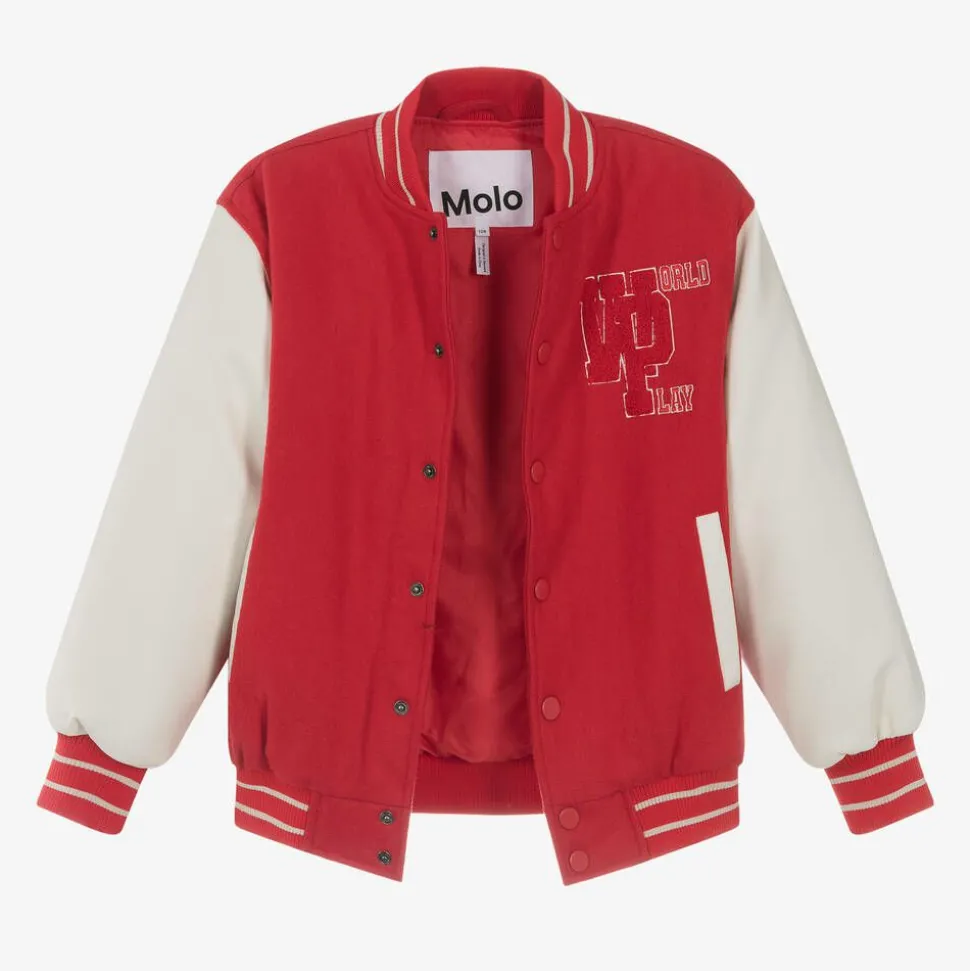 Red Wool Varsity Jacket