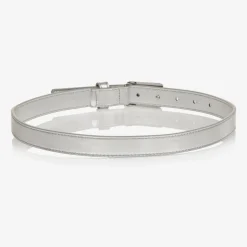 Silver Faux Leather Belt