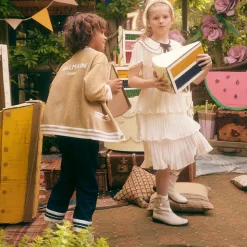 Silver Faux Leather Brogue Boots