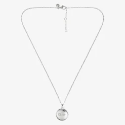 Silver Personalised Round Locket (38cm)