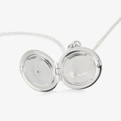 Silver Personalised Round Locket (38cm)