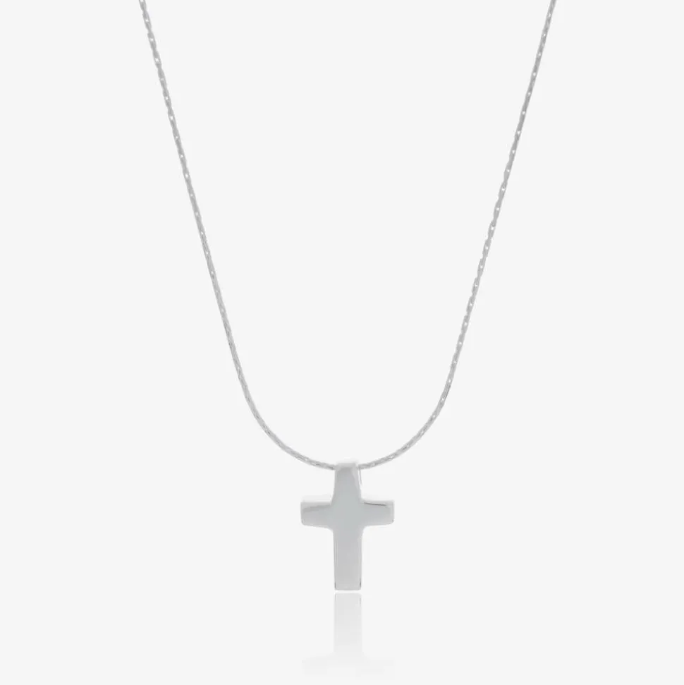 Sterling Silver Cross Necklace (40cm)