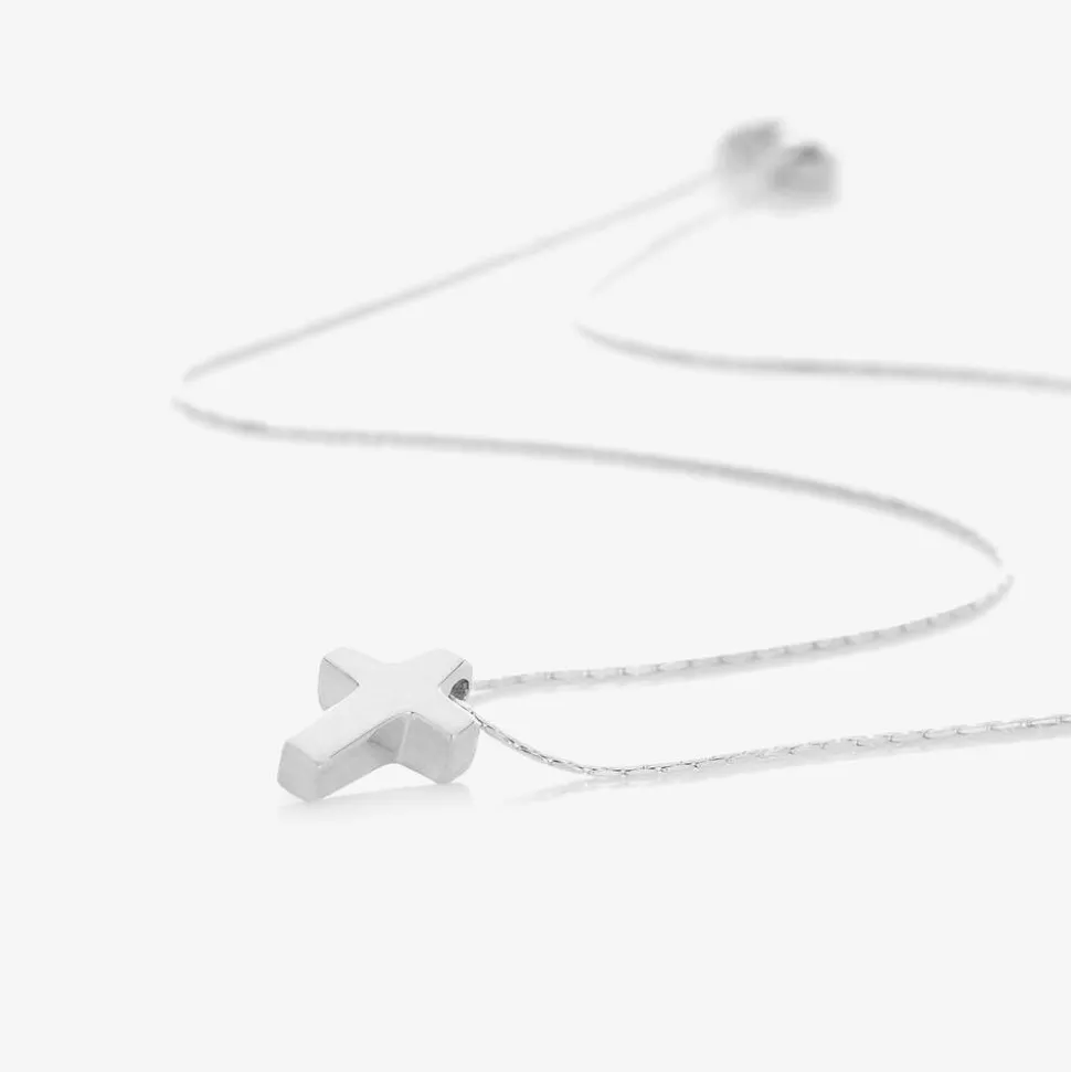 Sterling Silver Cross Necklace (40cm)