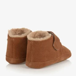 Tan Brown Leather First Walker Boots