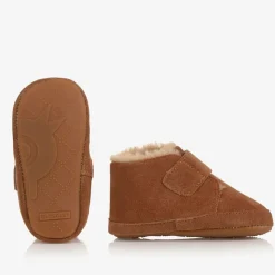 Tan Brown Leather First Walker Boots