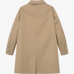 Teen Boys Beige Check Reversible Car Coat