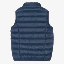 Teen Boys Blue Down Logo Gilet