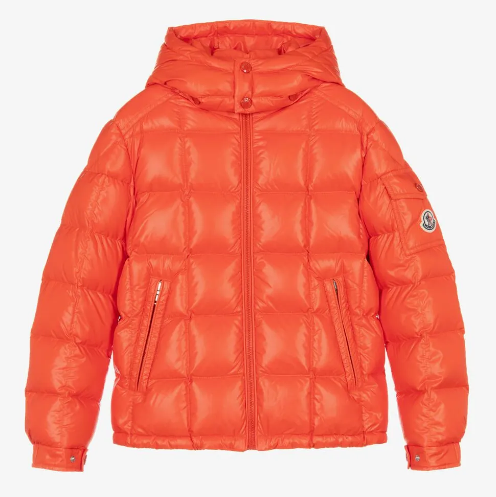 Teen Boys Orange Jeff Down Puffer Jacket