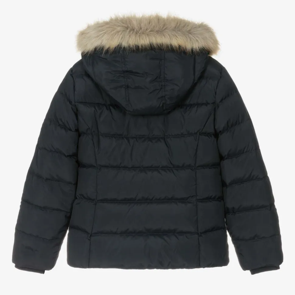 Teen Girls Navy Blue Down Padded Jacket