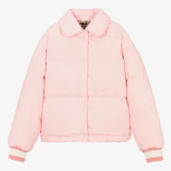 Teen Girls Pink Down Padded Puffer Jacket