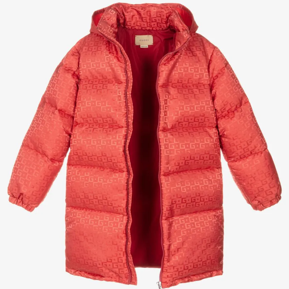 Teen Girls Pink Hooded Puffer Coat