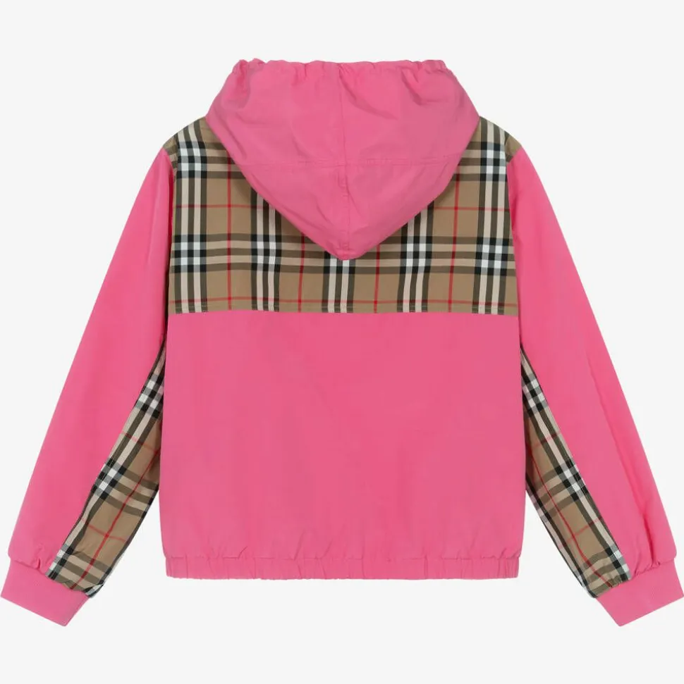 Teen Girls Pink Vintage Check Jacket