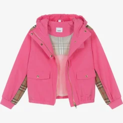 Teen Girls Pink Vintage Check Jacket