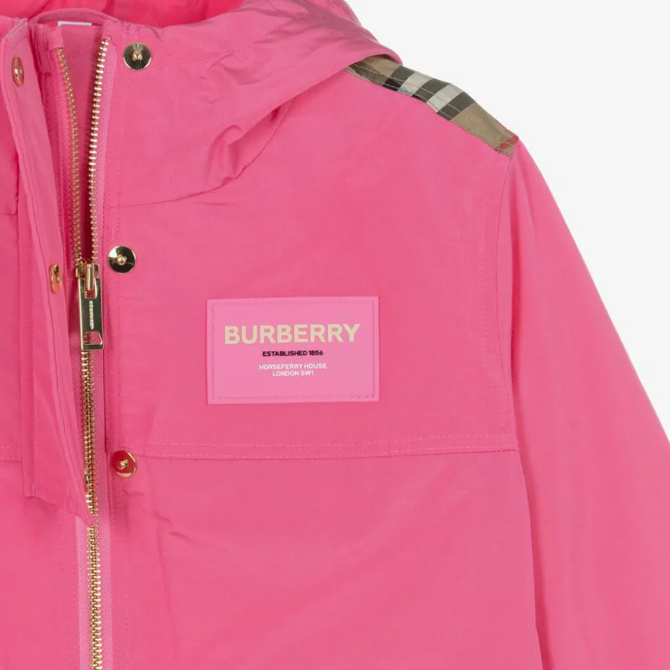 Teen Girls Pink Vintage Check Jacket