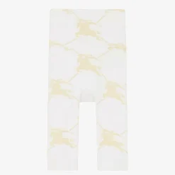 White & Beige Cotton EKD Babysuit Set