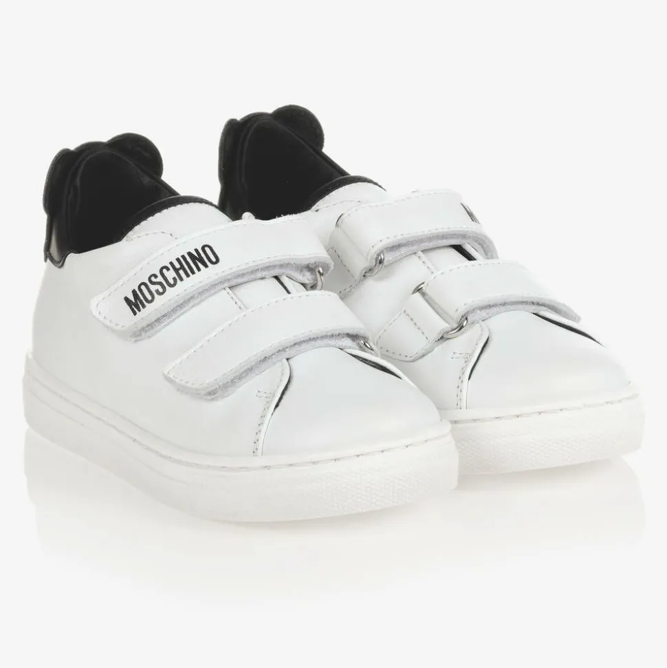 White & Black Velcro Trainers
