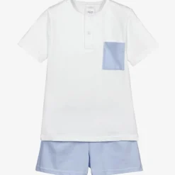 White & Blue Short Pyjamas