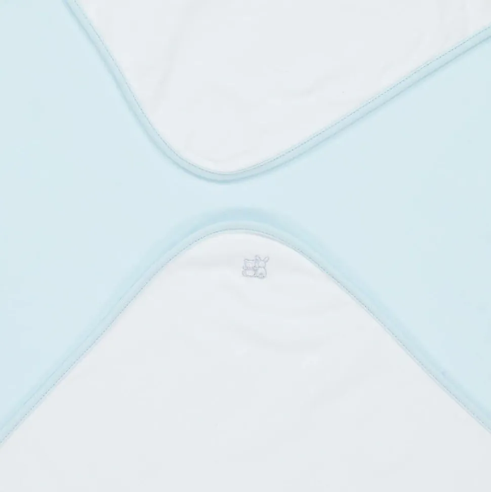 White & Blue Cotton Blanket (73cm)