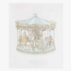 White & Blue Organic Cotton Reversible Duvet (132cm)