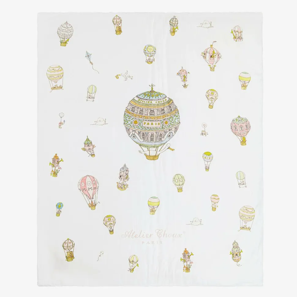 White & Blue Organic Cotton Reversible Duvet (132cm)